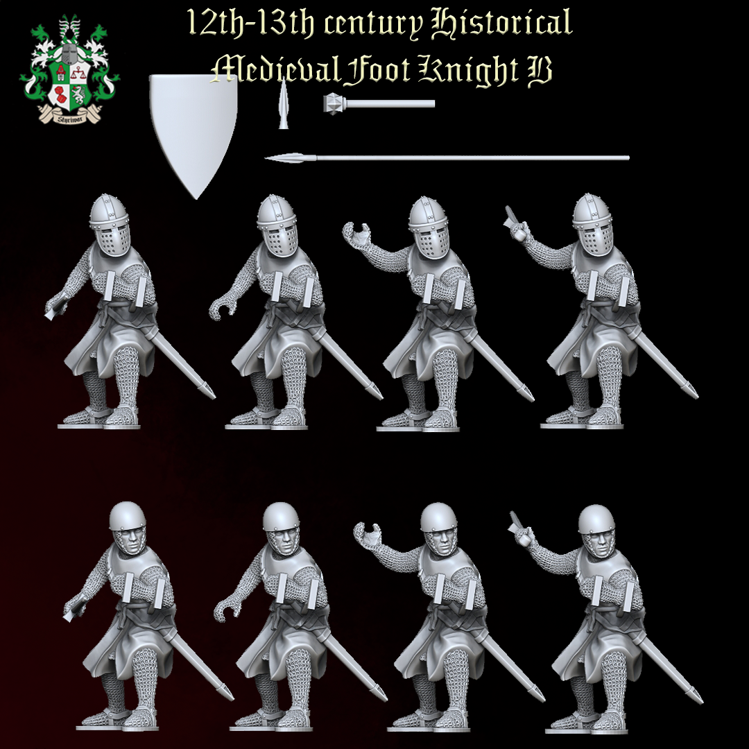 12th-13th century Historical Medieval Foot Knight B